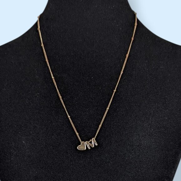 (2/$20) JCM <3 M Pendant Necklace - Picture 1 of 6